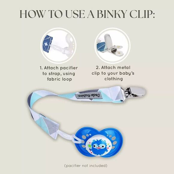 Dodo Babies 5-Pack Baby Burp Cloth with 2 Pacifier Clips and 1 Case - Picture 6 of 7